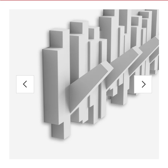 Brand New Umbra White Decorative Wall Mounted Sticks 5 Multi Hook - Picture 7 of 10